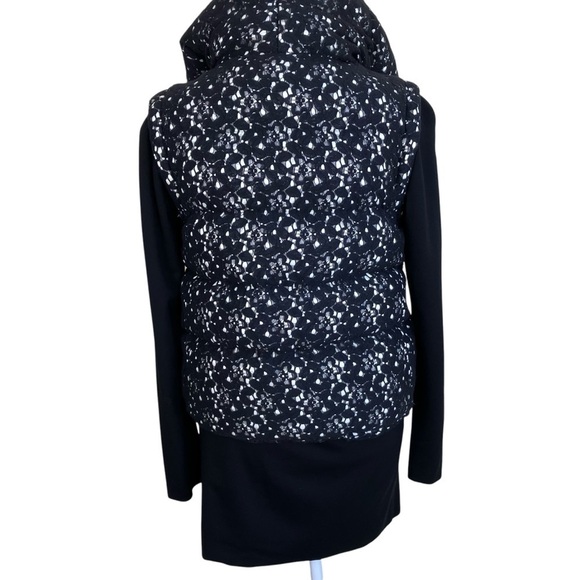 EIN Down Filled Hooded Vest & Scuba Jacket 2in1 Twofer Black Lace Zip-up 36 / XS - Picture 8 of 16